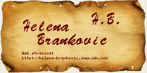 Helena Branković vizit kartica
